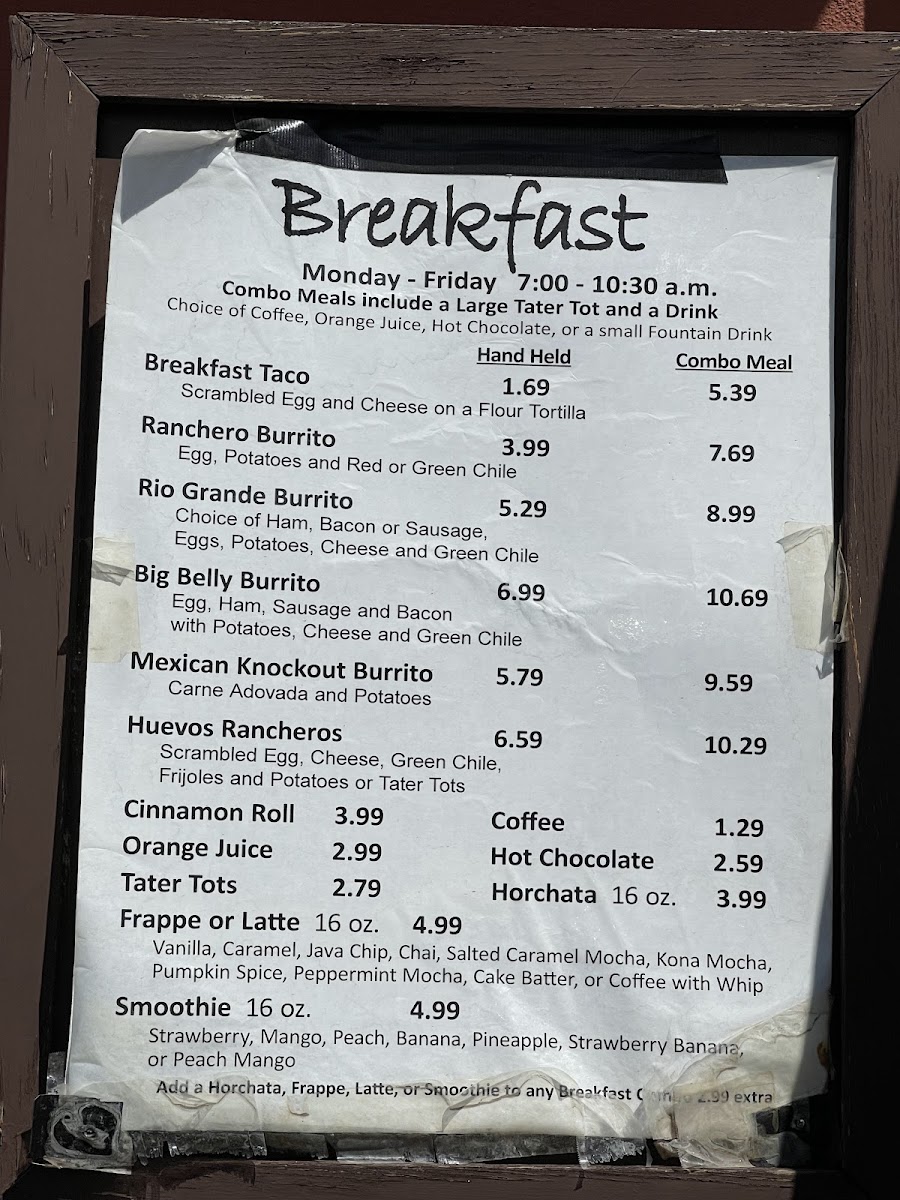 Taco Box Menu - Image 1